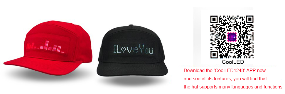 Leadleds Smart LED Message Hat DIY Your Own Slogan Neuheit Bucket Hats