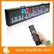 China 40 X 7.5-in Remote Led Sign Programmable Scrolling Rainbow Message--Fast Program By Remoter, Ideal for Store, Office, Home (7 Colors Message, Wireless Program, Multi-language Supported) factory