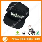 China IOS Android Phone Programmable Bluetooth Baseball Hat with Led Light Letter Animation factory