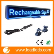 China Leadleds 12V Car Bus Led Sign Programmable Advertising Message board,Included Dc12v Cigar Lighter and Vacuum Suckers for Window Display factory