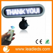 China Leadleds DC 12v LED Car Display Remote Control Courtesy Led Sign for Car Taxi Bus (White Message) factory