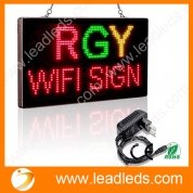 Leadleds 13"x7" Message Board WiFi LED Sign Programmable by Phone, 3 Colors