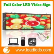 Leadleds 26 pulgadas panel de mensajes LED a todo color, pantalla LED P5 Tablero de señales de video por cable de red y disco U programable rápidamente