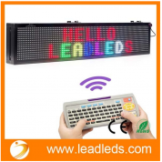 Leadleds 30 x 6-in LED Message Board Scrolling Multi Colored Text BMP Icon Hours for Business Home Office Sandwich Restaurant Beer Open - Fast Program by Remote