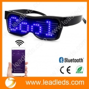 Leadleds - Customizable Bluetooth LED Glasses for Raves, Festivals, Fun, Parties, Sports, Costumes, EDM, Flashing - Display Messages, Animation, Drawings!
