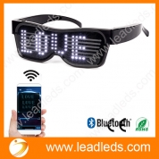Leadleds Customizable Bluetooth LED Glasses for Raves, Festivals, Fun, Parties, Sports, Costumes, EDM, Flashing - Display Messages, Animation, Drawings