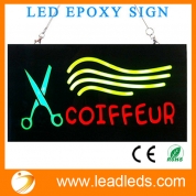China Leadleds Neon Led Open Sign Coiffeur Hair Salon Flashing Message Display factory