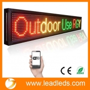 Impermeable al aire libre WiFi línea que va de texto programable LED signo multicolor, envíen el mensaje por el teléfono Android o iOS Teléfono