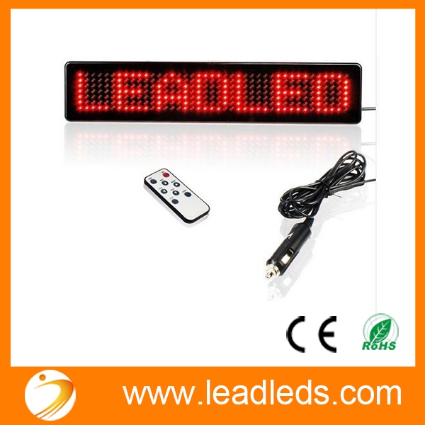 led car sign programmable rolling information by remote control program  English, European Characters