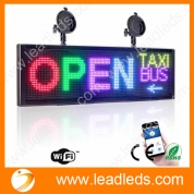 La fábrica de China Leadleds 20” Full Color Led Panel for Car Sign Display Board Fast Programmable by Smartphone WiFi