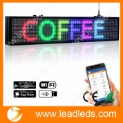 Leadleds LED Bulletin Board Programmable by Phone for School, Storefront, Multicolored